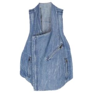 Helmut Lang Blue Denim Vest top